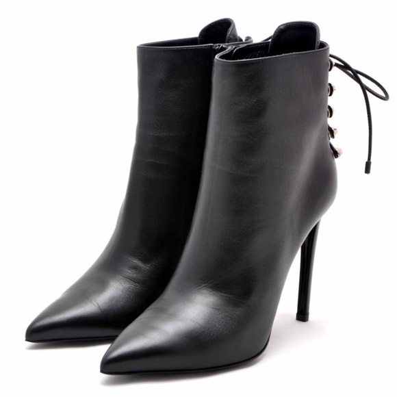 Balenciaga | Shoes | Balenciaga Black Leather Booties Size 4 | Poshmark